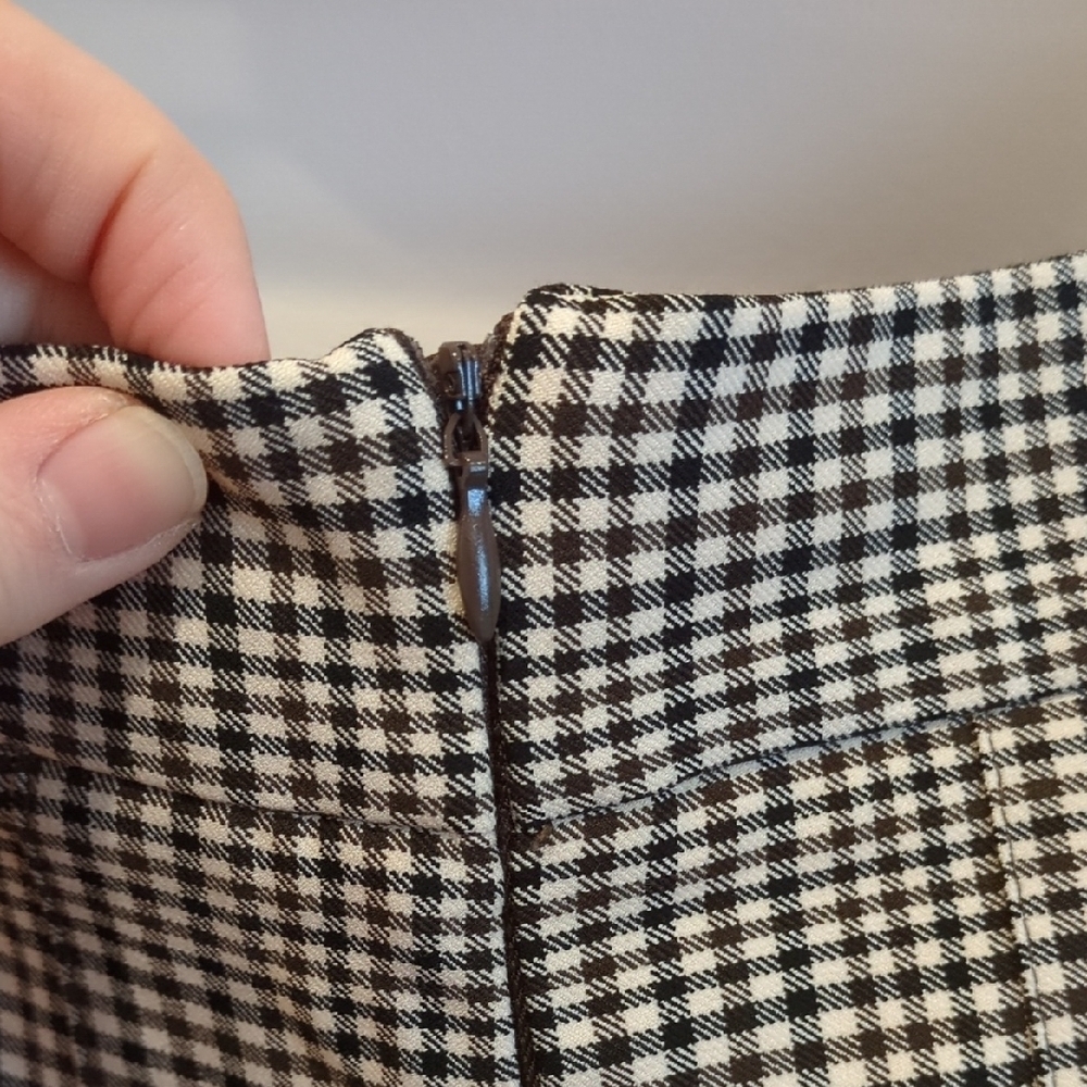 Y2K Indie Sleeze Preppy Gray Plaid Mini Skirt Maison D' Amelie Size Large NWT - Picture 8 of 12